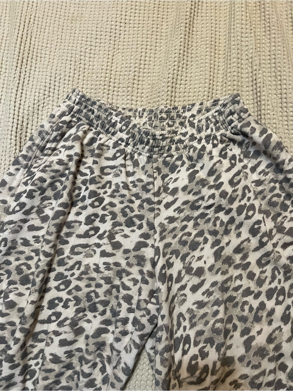 Aerie leopard wide leg sweatpants
